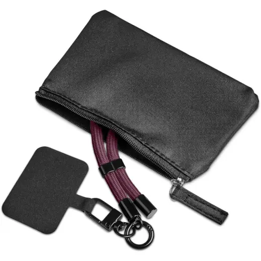 Altitude Atlier Wrist Phone Strap in Pouch - Maroon Unbranded Set